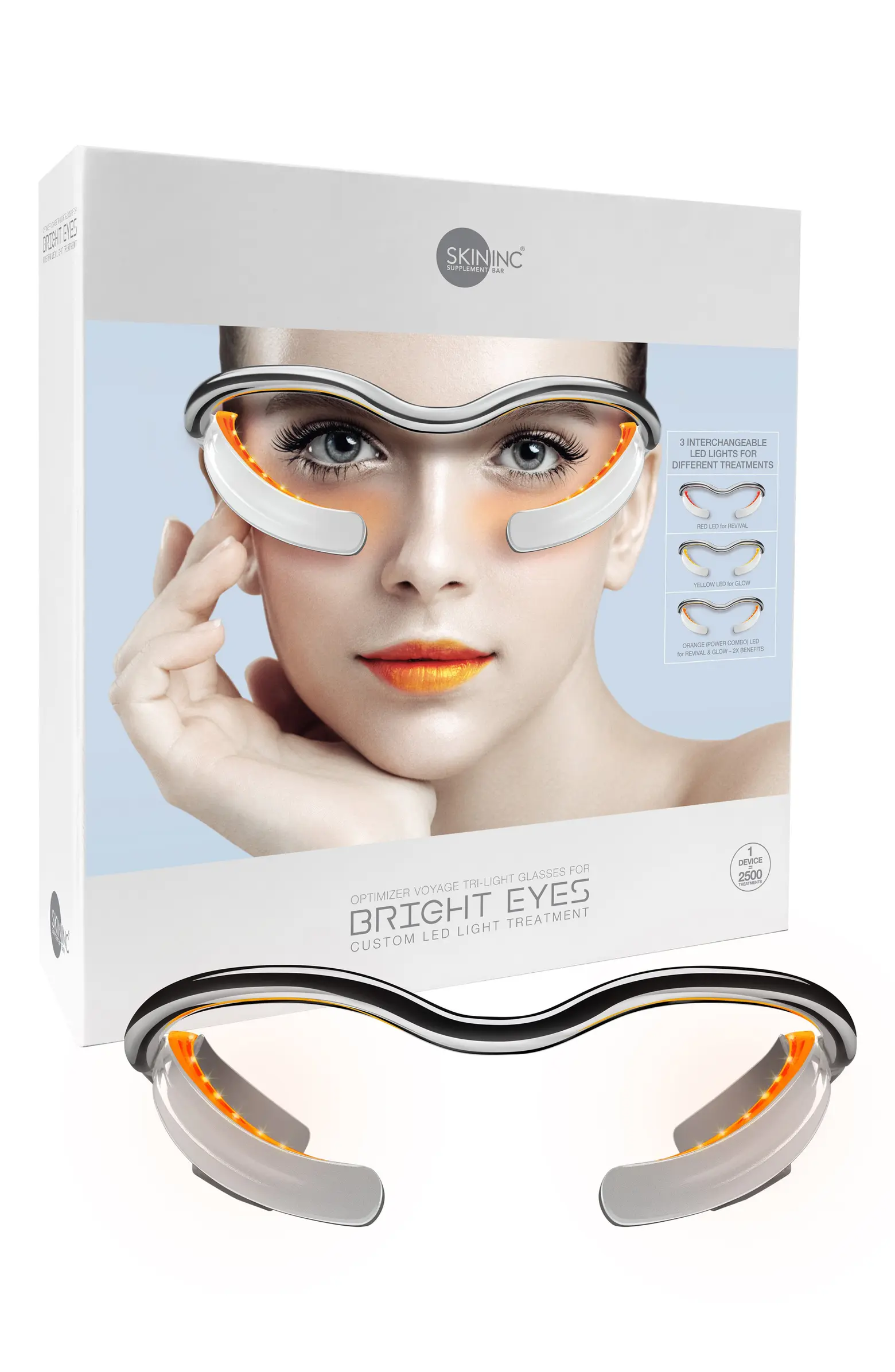 Skin Inc. Optimizer Voyage Tri-Light Glasses LED Light Treatment for Bright Eyes