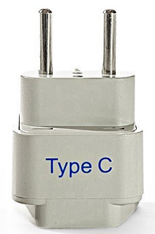 Universal Plug Adapter for Europe (Type C) Grounded